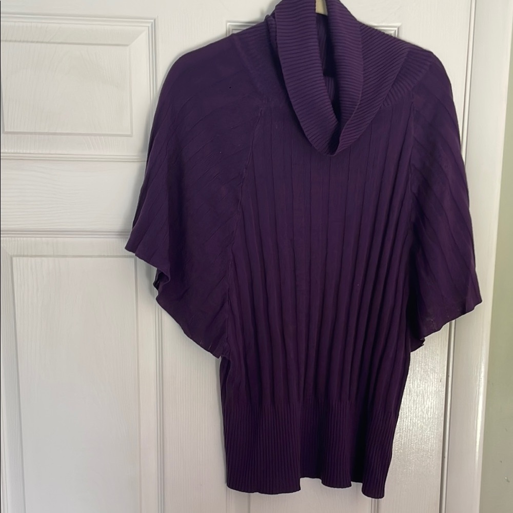 Dots Purple Cowl Neck Sweater